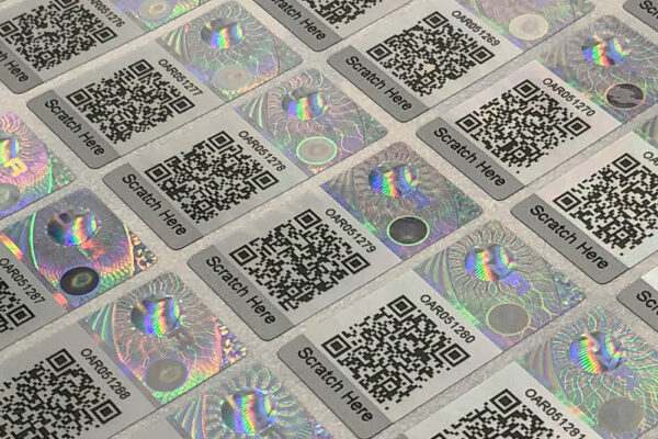 QR Code Hologram Security Label- Unicube